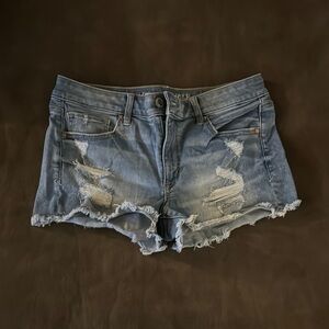 Distressed Denim Shorts